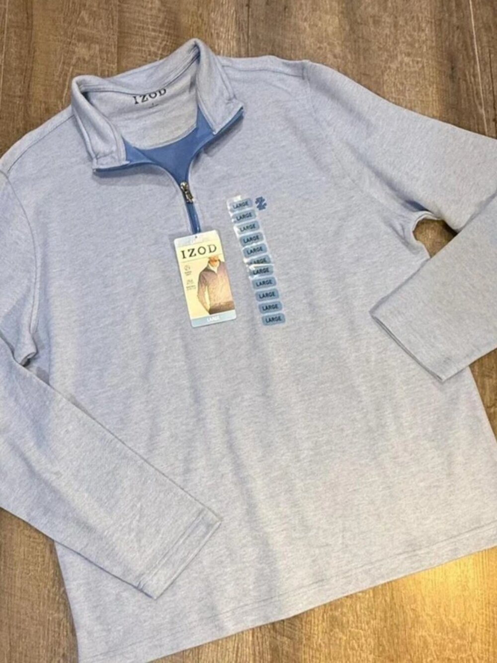 Nwt izod blue quarter-zip shirt